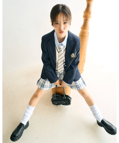 「LOVETOXIC」 「KIDS」テーラードジャケット - ネイビー キッズ_画像2
