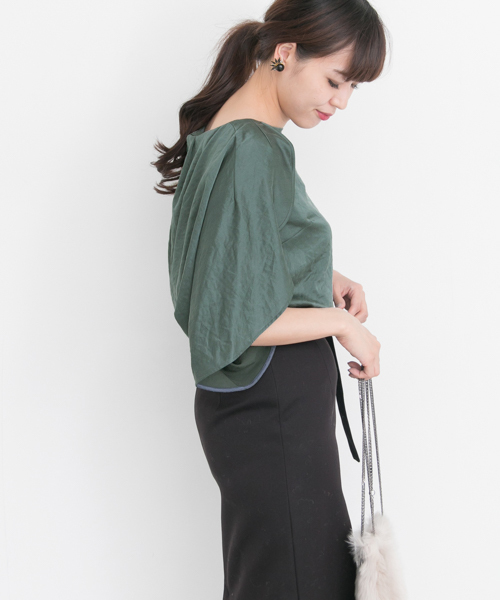 ブラウス シャツ (RhodolirioN)2wayケープカラーブラウス レディース ブラウス シャツ 2WAYケープブラウス∴ レディース : ZOZOTOWN