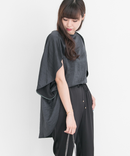 newans 新品未使用品　2wayケープ付きブラウス ブラウス シャツ 2WAYケープブラウス∴ レディース : ZOZOTOWN