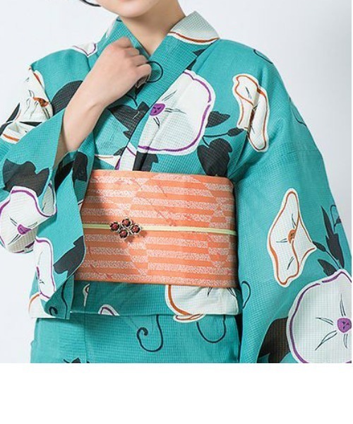 新品 芸艸堂 UNSODO 浴衣 朝顔 綿紅梅 芸艸堂（unsodo）綿紅梅 椿柄 プレタ浴衣 荻野一水 - メルカリ