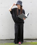 セットアップ 接触冷感 ひんやりタッチ ワイド...の詳細画像3