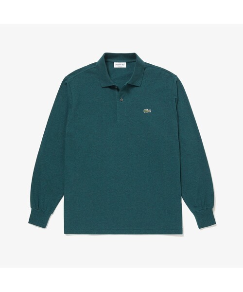 LACOSTE ポロシャツ 長袖 リブ カラ-ポロシャツ L1313 （杢