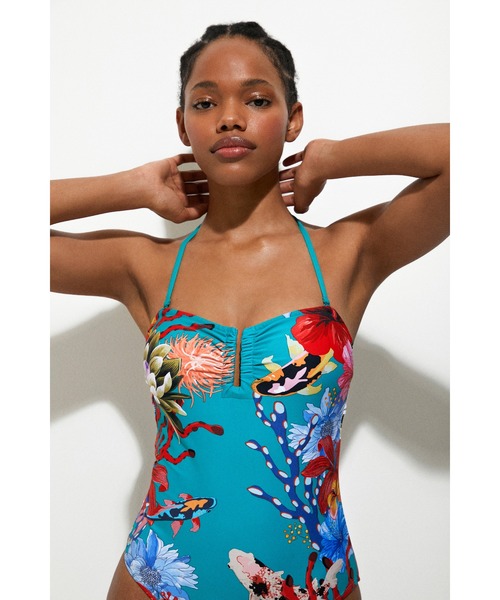 Desigual（デシグアル） 水着 ハートカット ワンピース水着 レディース