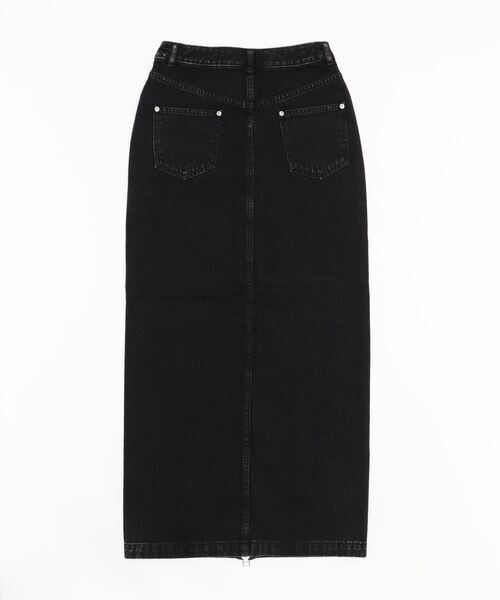 JOHN LAWRENCE SULLIVAN スカート WASHED DENIM ZIPPED LONG