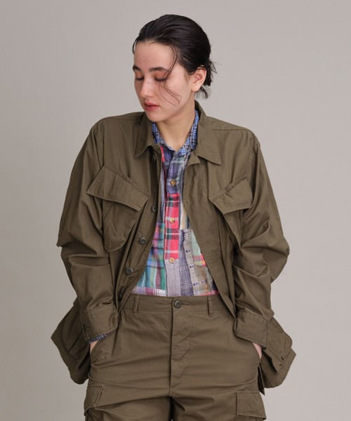 Johnbull モッズコート ボア アースカラー カーキ Johnbull（ジョンブル） ミリタリージャケット モッズコート 「Sewing