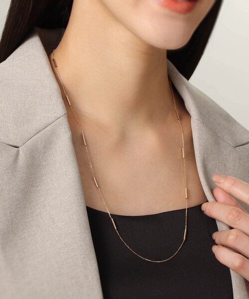 COCOSHNIK（ココシュニック） ネックレス K10パイプステーション