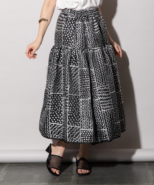 スカート ツギハギ風ドット柄SK レディース : 72183998 : ZOZOTOWN  