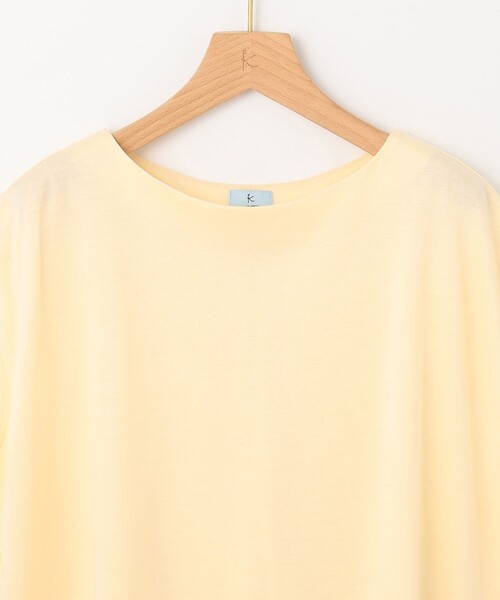 組曲 tシャツ 「洗える」シルケットポンチ ラウンドネック