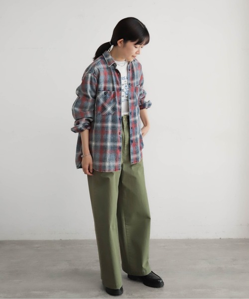 ワイドパンツ パンツ 異素材 ミリタリーパンツ レディース : ZOZOTOWN