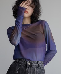 tシャツ プリントシアーインナー レディース セール】プリントシアーインナー（Tシャツ/カットソー）｜ROSE