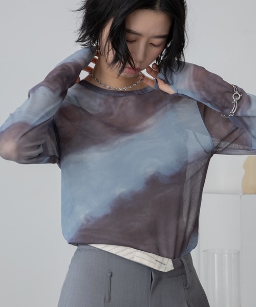 tシャツ シアーロングインナー レディース 楽天市場】シアートップス インナー シアー レイヤード Uネック