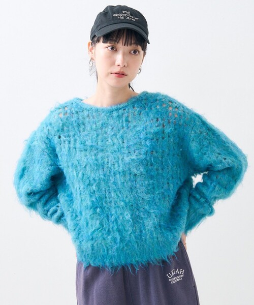 ニット セーター 透かし フェザー ニットプルオーバー レディース | FREAK'S STORE | 06