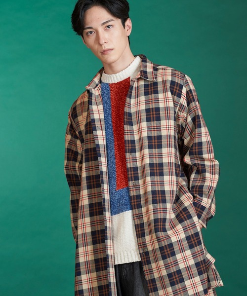 完売商品】Oversized check pattern SH シャツ