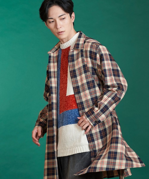 NO ID.（ノーアイディー） シャツ 「NO ID.」Slit Long Big Check