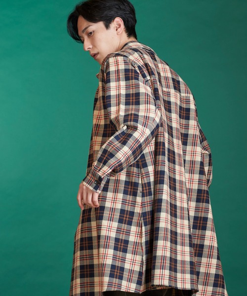 NO ID.（ノーアイディー） シャツ 「NO ID.」Slit Long Big Check