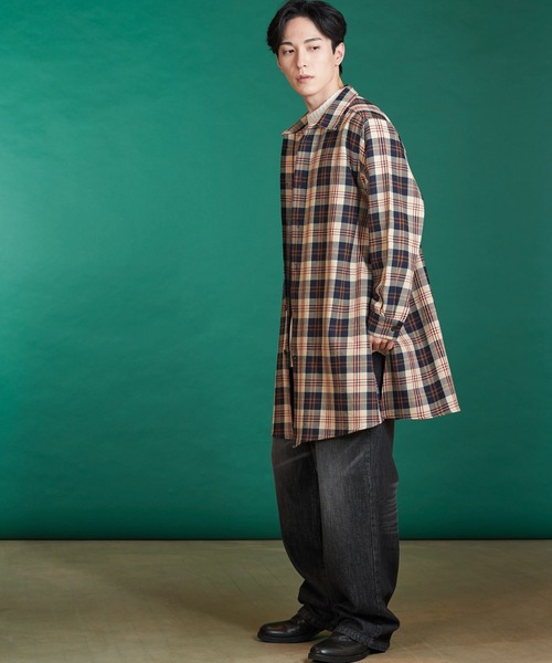 NO ID.（ノーアイディー） シャツ 「NO ID.」Slit Long Big Check