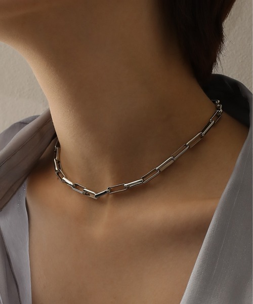美品 Lemme レム チェーン ネックレス オーバル チョーカー マンテル Crescent Choker ネックレス | Lemme.