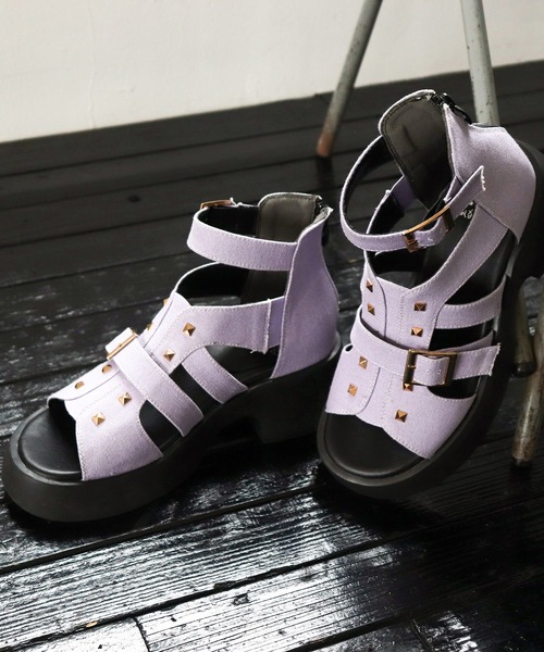 byあしながおじさん サンダル 軽量│厚底グラディエーターサンダル