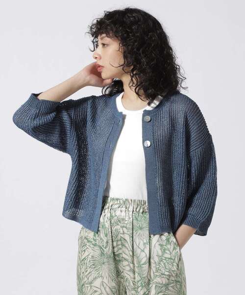カーディガン DROIT BELLO（ドロイトベロ）ペーパータッチショートカーディガン レディース DROIT BELLO カーディガン BELLO（ドロイトベロ）ペーパータッチ