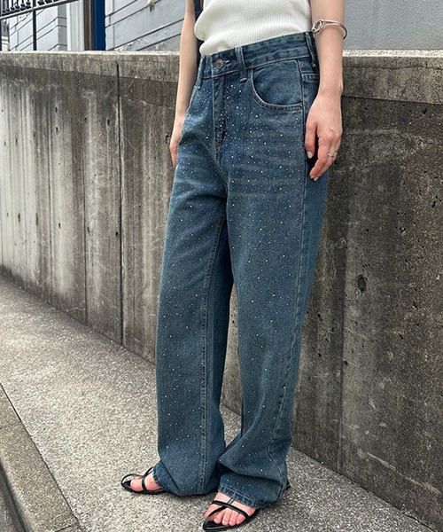 ライトストーンデニム solleim ジーンズ デニム デニムパンツ 「3サイズ展開」「全骨格
