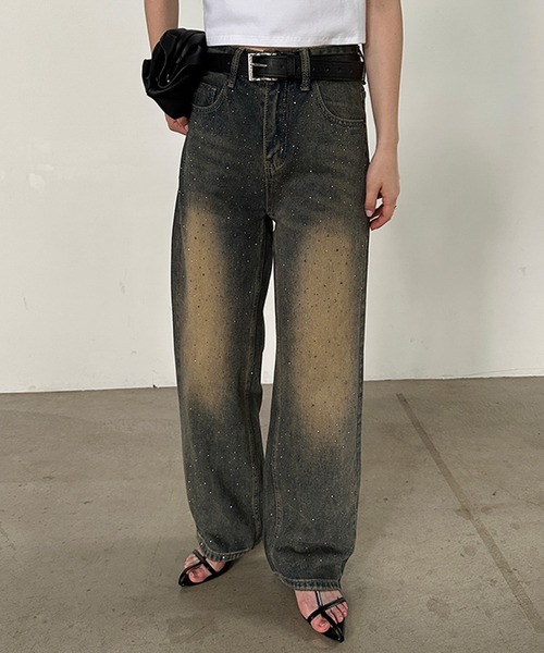 ライトストーンデニム solleim ジーンズ デニム デニムパンツ 「3サイズ展開」「全骨格