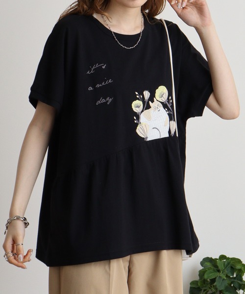 ☆☆majomajo カットソー サイズ M～L レディース ブラック カットソー ジャケット レディース アウター (メール便 送料無料