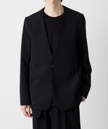 ジャケット ノーカラージャケット PE ストレッチ ダブルクロス カラーレスジャケット / PE STRETCH DOUBLE CLOTH COLLA｜ZOZOTOWN Yahoo!店