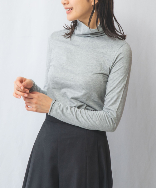 tシャツ 「NARACAMICIE」ハイネックラメインナー レディース