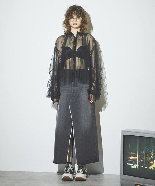 converse デニムスカート CONVERSE TOKYO デニムスカート 「HL」DENIM SLIT SKIRT