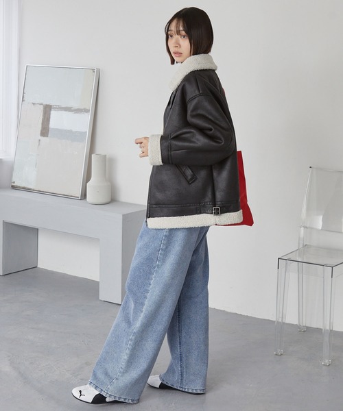 希少★トルネードマート★ゴート　ムートンコート★レザー★ジャケット★M★ トルネードマートTORNARDOMARTリアルムートンゴートムートンヤギ革