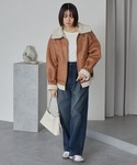 ムートンコート ボアコート 「襟元2WAY&選...の詳細画像4