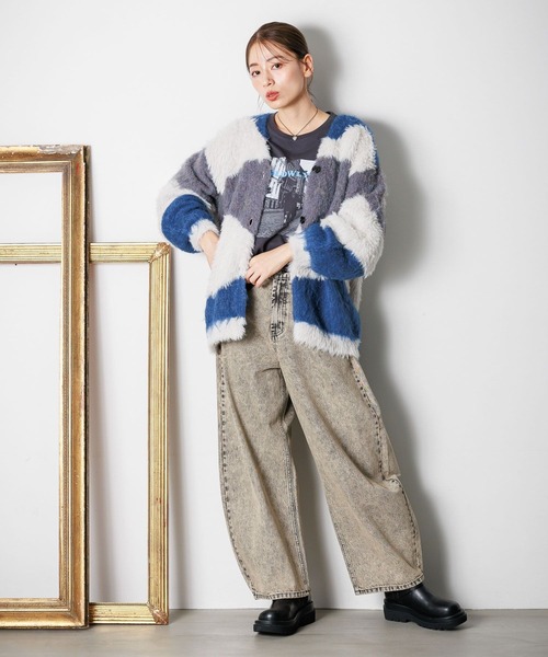 予約済 3点セット LAKOLE カーディガン インターシャ配色カーディガン / 150985