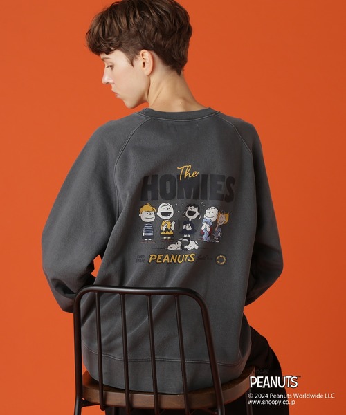 トレーナー スウェット 「AVIREX×PEANUTS」HOMIES  SWEAT/アヴィレックス×ピーナッツ ホーミーズ スウェット レディース PEANUTS トレーナー スウェット 「AVIREX×PEANUTS」HOMIES SWEAT