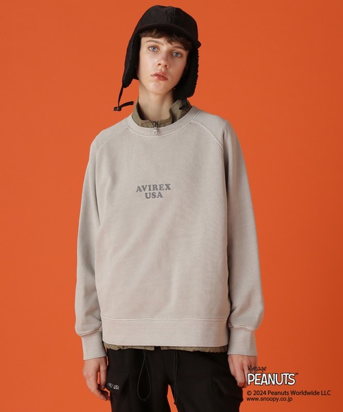 トレーナー スウェット 「AVIREX×PEANUTS」HOMIES  SWEAT/アヴィレックス×ピーナッツ ホーミーズ スウェット レディース PEANUTS トレーナー スウェット 「AVIREX×PEANUTS」HOMIES SWEAT