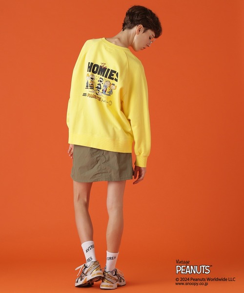 トレーナー スウェット 「AVIREX×PEANUTS」HOMIES  SWEAT/アヴィレックス×ピーナッツ ホーミーズ スウェット レディース PEANUTS トレーナー スウェット 「AVIREX×PEANUTS」HOMIES SWEAT