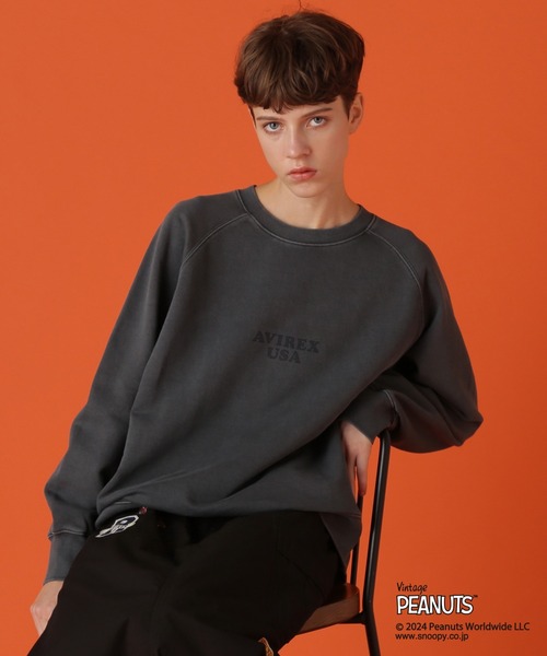 トレーナー スウェット 「AVIREX×PEANUTS」HOMIES  SWEAT/アヴィレックス×ピーナッツ ホーミーズ スウェット レディース PEANUTS トレーナー スウェット 「AVIREX×PEANUTS」HOMIES SWEAT