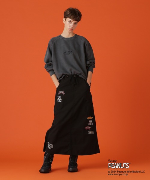 トレーナー スウェット 「AVIREX×PEANUTS」HOMIES  SWEAT/アヴィレックス×ピーナッツ ホーミーズ スウェット レディース PEANUTS トレーナー スウェット 「AVIREX×PEANUTS」HOMIES SWEAT