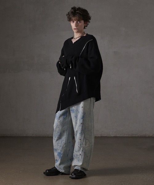 GRANCY ジーンズ 「GRANCY」ButtonDesign Graphic WideDenimPants 
