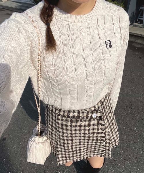 AS KNOW AS（アズノゥアズ） ニット セーター モチーフニットプル