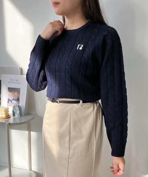 AS KNOW AS（アズノゥアズ） ニット セーター モチーフニットプル