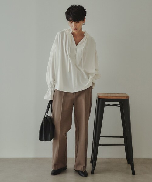 HELIOPOLE エリオポール 長袖 シャツ ブラウス 大草直子 ホワイト LACE SHIRT｜HELIOPOLE｜HÉLIOPÔLE（エリオポール）公式オンラインストア