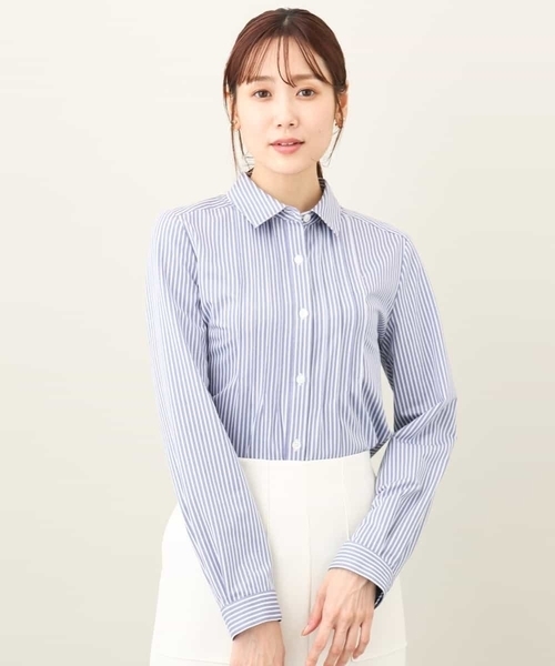 ブラウス シャツ ストレッチジャージシャツ/洗える レディース MK MICHEL KLEIN ブラウス シャツ ストレッチジャージシャツ