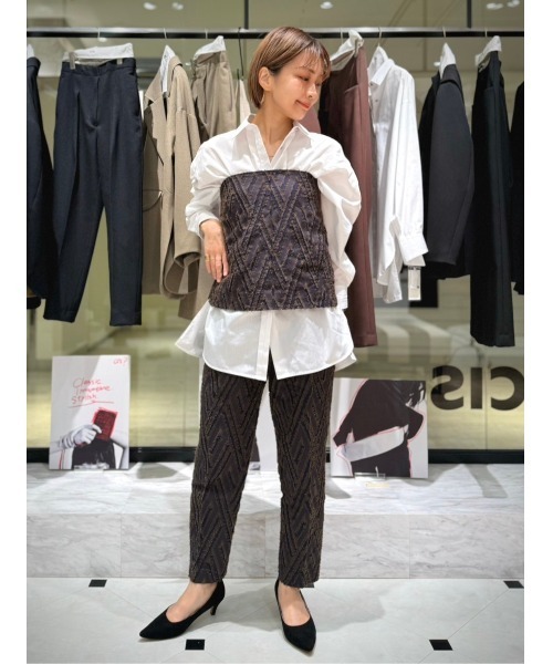 cis.ジレ CIS.（シス） ベスト ジレ ベアセットアップ ベアトップ＆タックパンツ