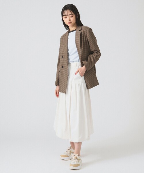 Ray BEAMS チェック柄 ダブルブレストコート L ロングコート Ray BEAMS チェック柄 ダブルブレストコート L ロングコート