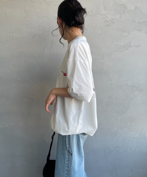 tシャツ 「MANHATTAN PORTAGE/マンハッタンポーテージ」 別注 メッシュ切替 バックプリントTシャツ レディース メンズ Manhattan Portage tシャツ 「MANHATTAN PORTAGE/マンハッタン