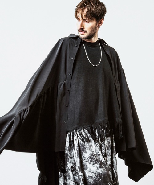 NO ID.（ノーアイディー） tシャツ 「NO ID.」Fringe Knit Big