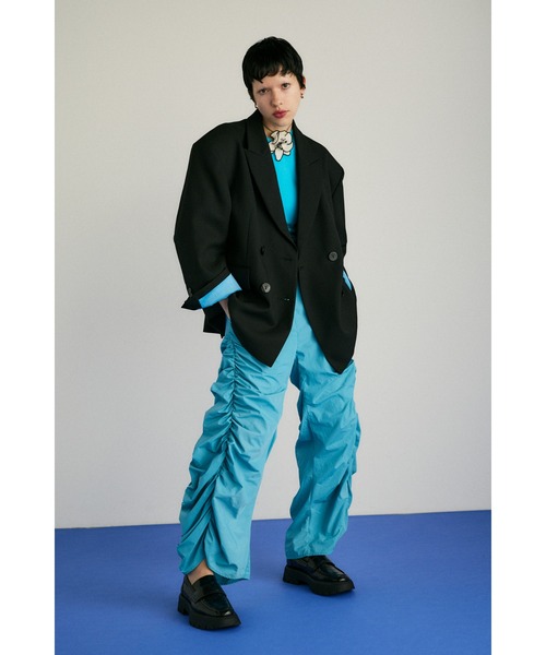HeRIN.CYE スラックス パンツ Side gather pants サイドギャザーパンツ