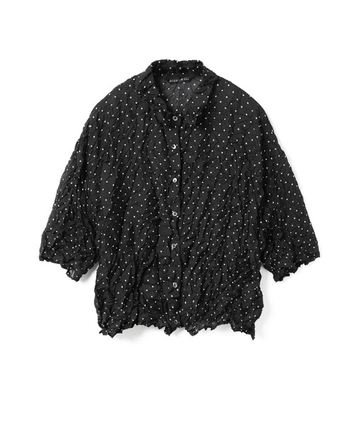 mizuiroind ブラウス シャツ mizuiro ind ドットキャッチ