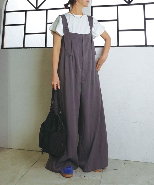 サロペット オーバーオール 「CORNERS by KR」ワイドサロペット