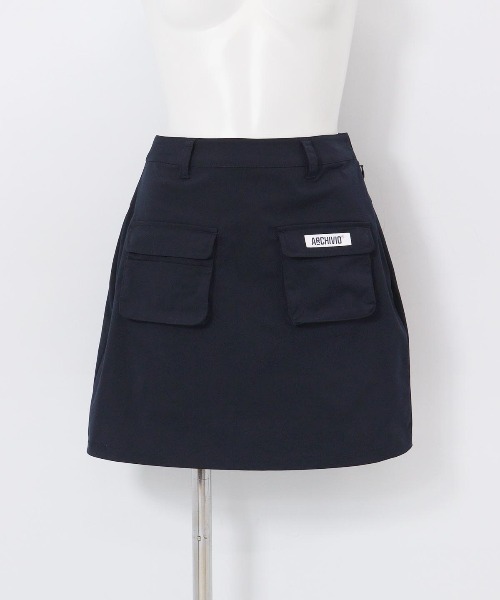 archivio プリーツスカート 29.0 (36) archivio スカート 「LADIES」バックロゴプリーツ撥水スカート